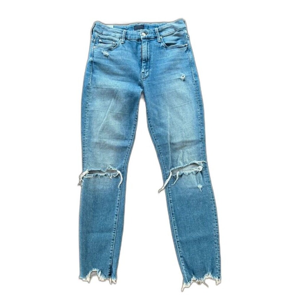 MOTHER The Looker “Learning to Hula” rainbow pocket jeans size 28